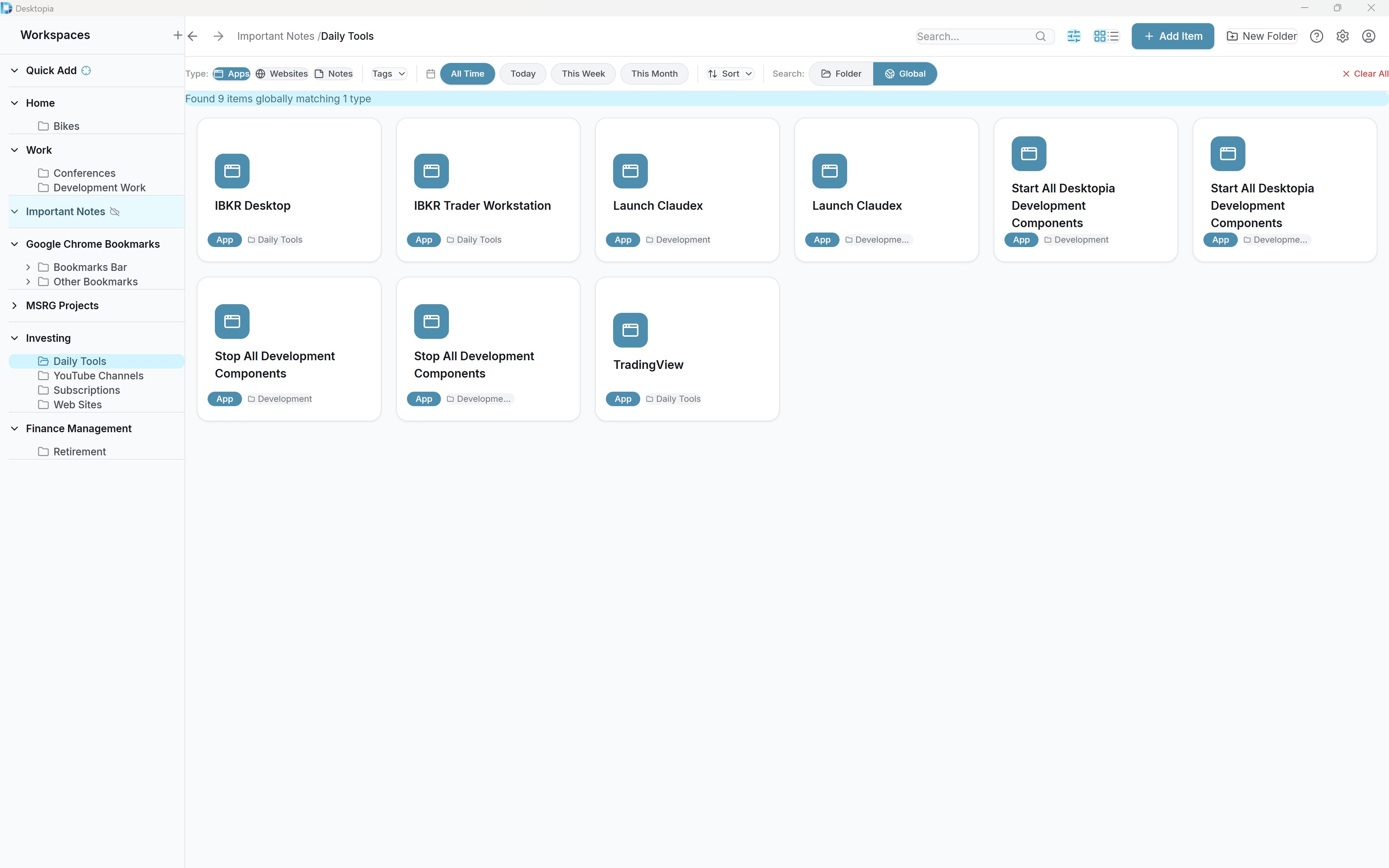 Desktopia — Search & Filter