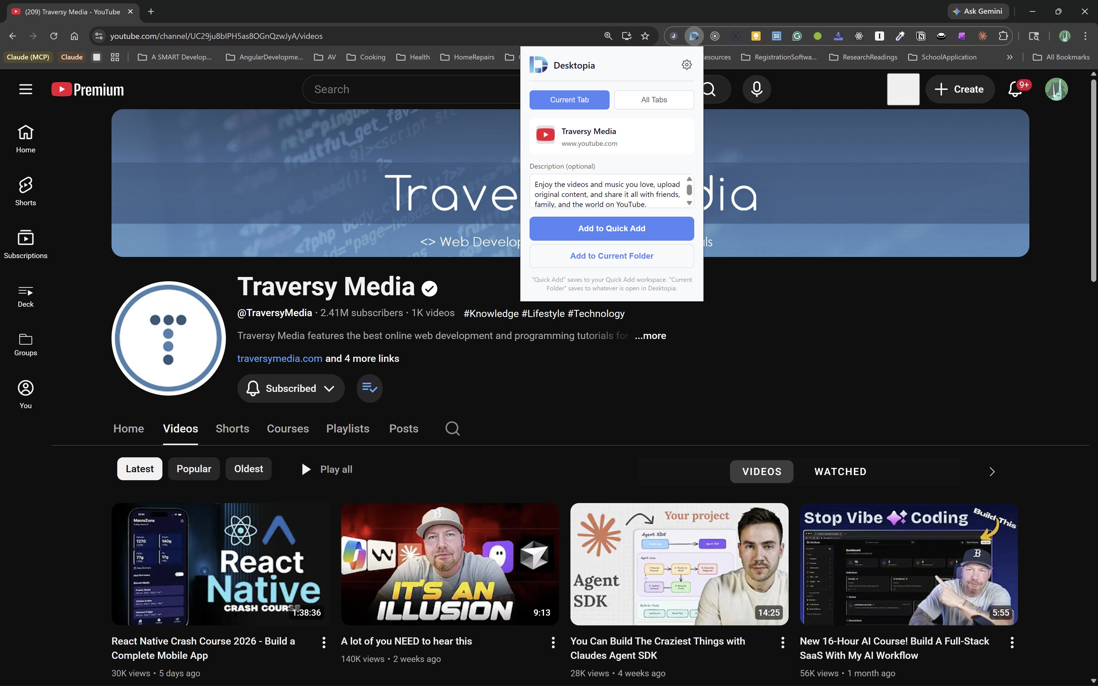 Desktopia — Browser Extension
